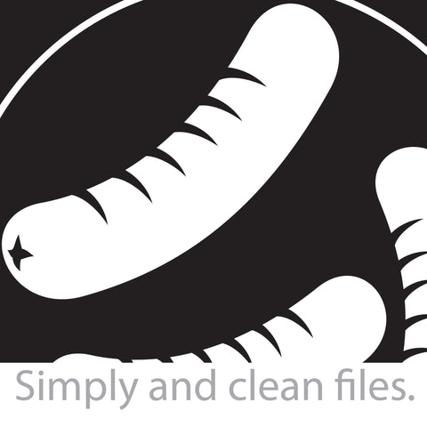 Fried sausages in a frying pan SVG TribaliumArtSF 