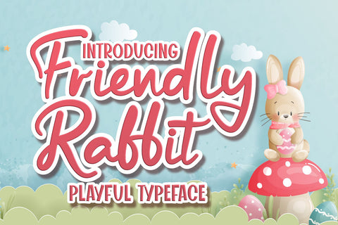Friendly Rabbit - Playful Typeface Font Dumadistyle 