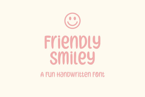 Friendly Smiley - a Fun Handwritten Font Font nhfonts 