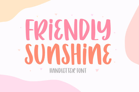 Friendly Sunshine Font Hayletter Creative 