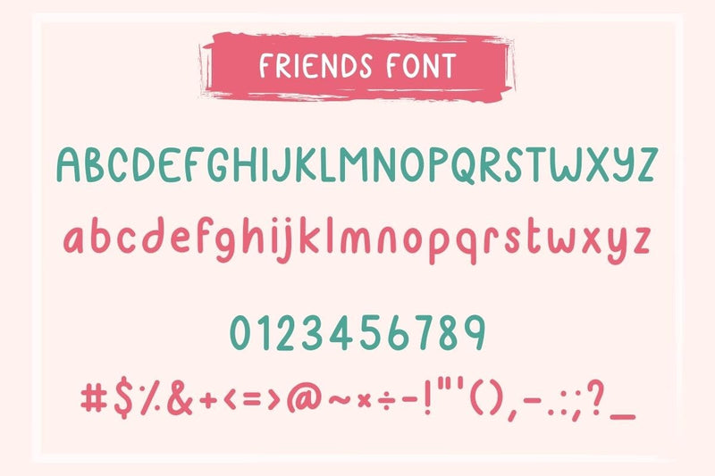 Friends - Cute Handwritten Font - So Fontsy