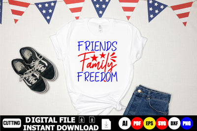 Friends Family Freedom SVG Shahin alam 