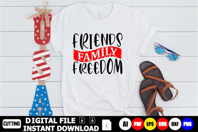 Friends Family Freedom SVG Shahin alam 