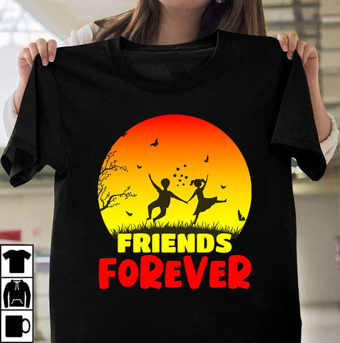Friends Forever Friendship Day SVG ,Friendship Day Retro, Friendship Day, T-shirt Design,Friendship Day Quotes,Friendship Day Sublimation SVG Insomnia Std 