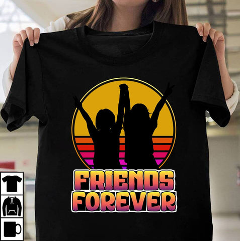 Friends Forever Friendship Day SVG ,Friendship Day Retro, Friendship Day, T-shirt Design,Friendship Day Quotes,Friendship Day Sublimation SVG Insomnia Std 