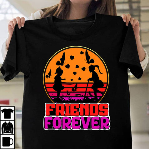 Friends Forever Friendship Day SVG ,Friendship Day Retro, Friendship Day, T-shirt Design,Friendship Day Quotes,Friendship Day Sublimation SVG Insomnia Std 