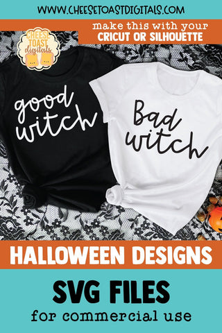 Friends Matching Halloween SVG - Good Witch | Bad Witch SVG Cheese Toast Digitals 