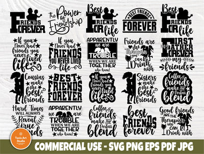 Friends SVG Bundle, Friendship Svg, Shirt Designs SVG TonisArtStudio 