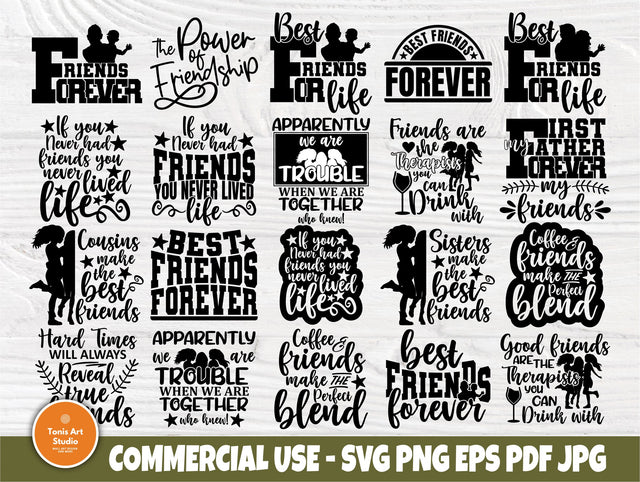 Friends SVG Bundle, Friendship Svg, Shirt Designs SVG TonisArtStudio 