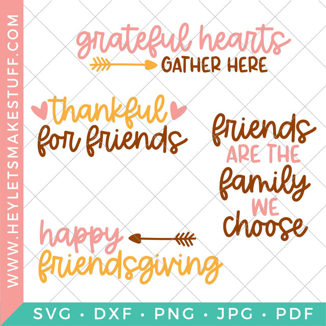 Friendsgiving Bundle SVG Hey Let's Make Stuff 