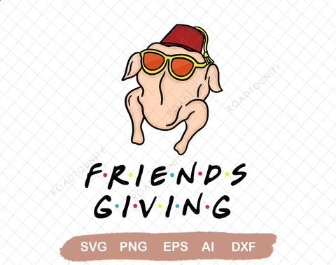 Friendsgiving Turkey SVG - Friends Thanksgiving SVG - Turkey Friends - Friends Inspired - Instant Download - Vector File - Cut File SVG DiamondDesign 