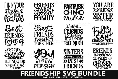 Friendship Day Quotes Bundle. Svg Bundle SVG etcify 