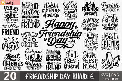 Friendship Day Quotes Bundle. Svg Bundle SVG etcify 