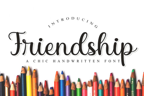 Friendship Font love script 