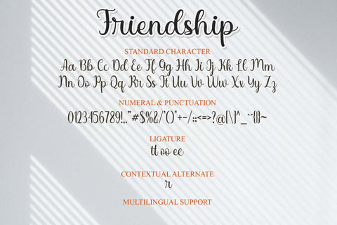 Friendship Font love script 