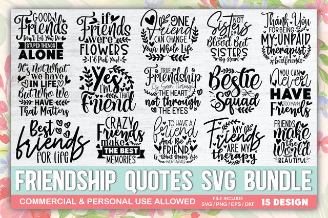 Friendship Quotes SVG Bundle SVG Ariyan 
