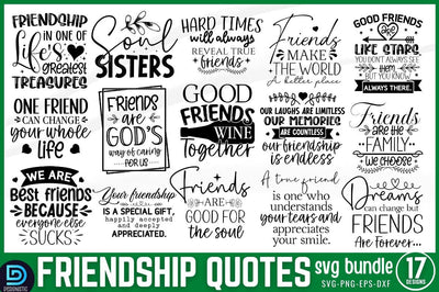 Friendship Quotes SVG Bundle SVG DESIGNISTIC 