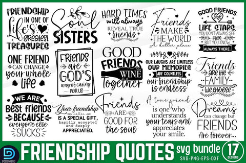 Friendship Quotes SVG Bundle SVG DESIGNISTIC 