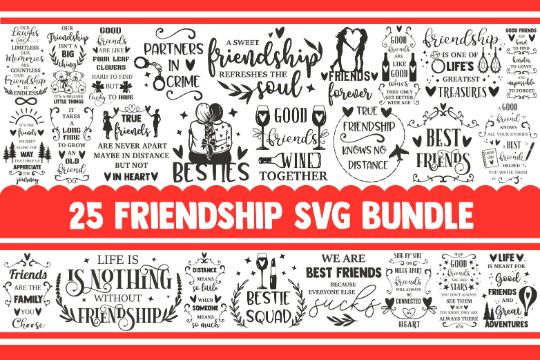 Friendship SVG Bundle, friends svg, friend svg, best friend svg, best friends svg, svg designs, svg quotes, besties svg, bestie svg, bff svg SVG James 