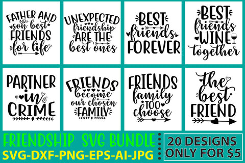 Friendship Svg Bundle SVG Syaman 