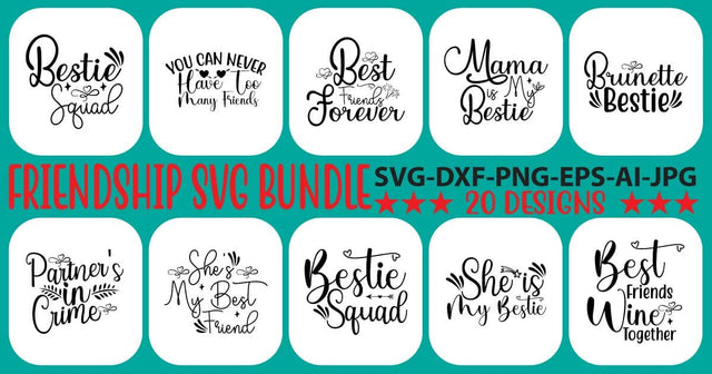 Friendship SVG Bundle SVG Syaman 