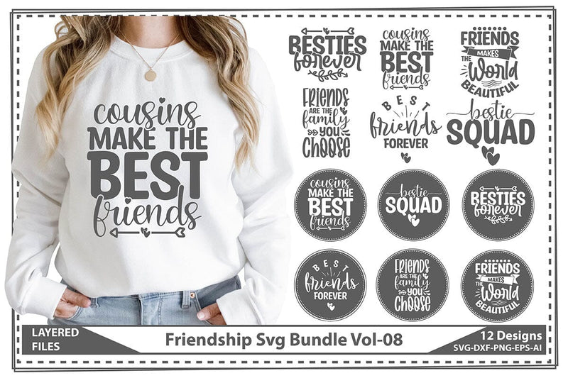 Friendship Svg Bundle Vol-08 SVG shah alam 