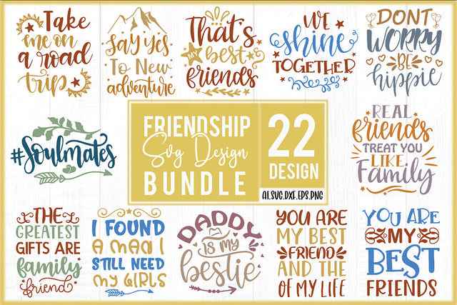 Friendship SVG Design Bundle SVG Creativeart88 