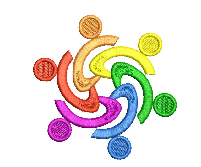 Friendship symbol machine embroidery design, yin and yang symbol, friendship day embroidery design,5 sizes. Embroidery/Applique DESIGNS ArtEMByNatalia 