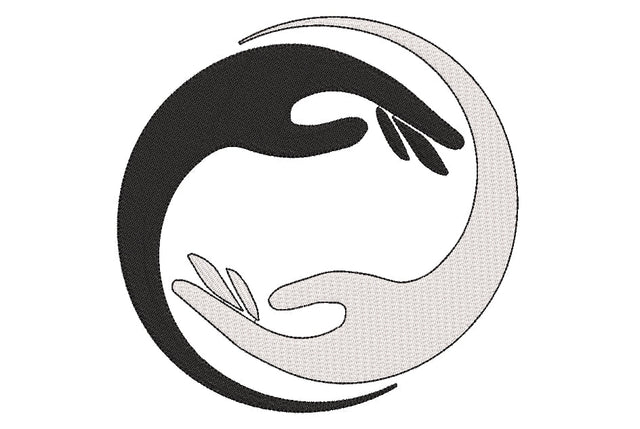 Friendship symbol machine embroidery design, yin and yang symbol, friendship day embroidery design,5 sizes. Inactive Embroidery/Applique DESIGNS ArtEMByNatalia 