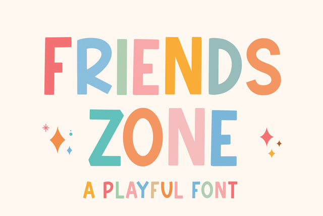 Friendszone Font Mozarella 