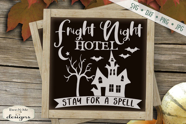 Fright Night Hotel - Halloween Haunted House SVG SVG Ewe-N-Me Designs 