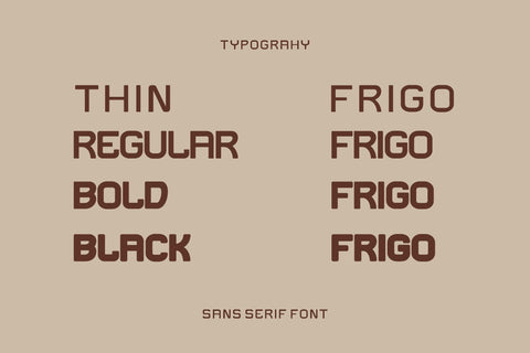 Frigo Font twinletter 