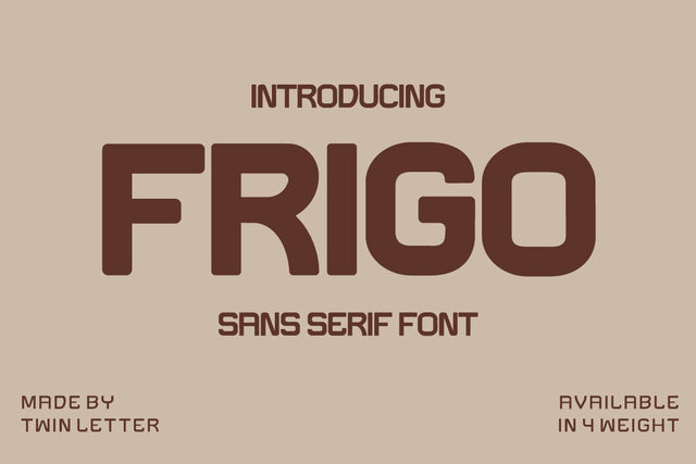 Frigo Font twinletter 