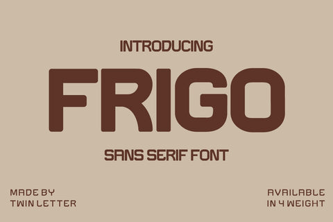 Frigo Font twinletter 