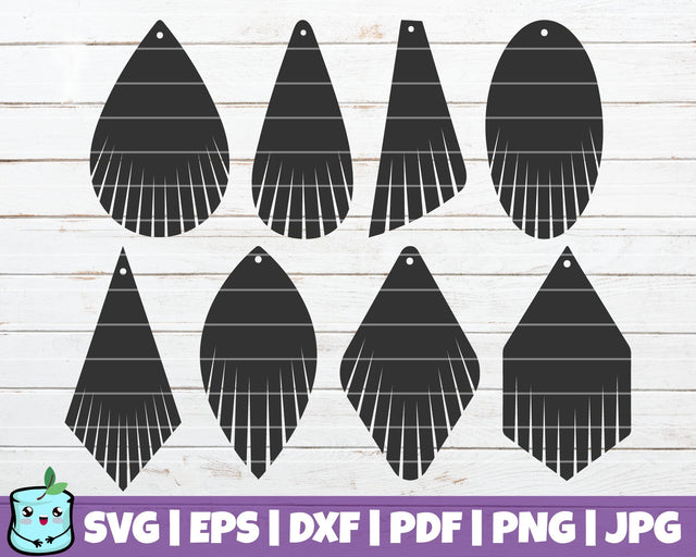 Fringe Earrings 1 SVG MintyMarshmallows 