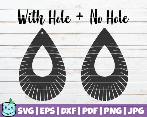 Fringe Earrings With Hole SVG MintyMarshmallows 