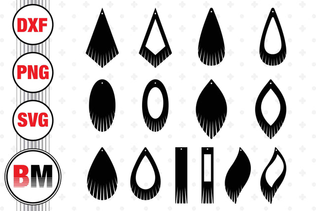 Fringer Earring SVG, PNG, DXF Files SVG BMDesign 