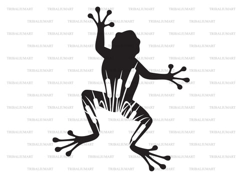 Frog and reeds SVG TribaliumArtSF 