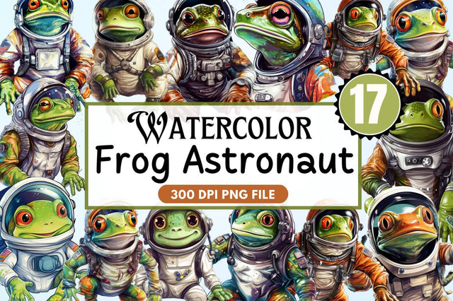 Frog Astronaut Sublimation Clipart Sublimation Regulrcrative 