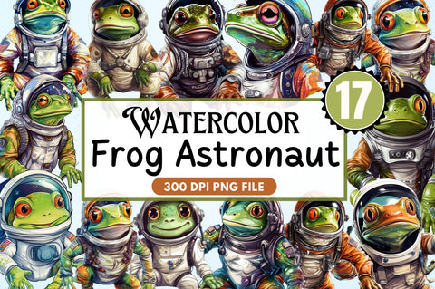 Frog Astronaut Sublimation Clipart Sublimation Regulrcrative 