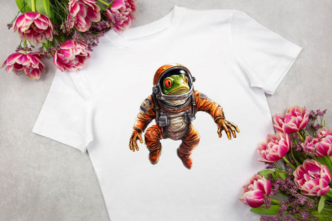 Frog Astronaut Sublimation Clipart Sublimation Regulrcrative 