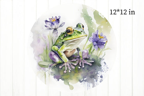 Frog Clock Sublimation. Face Clock Design PNG Sublimation Olga Terlyanskaya 