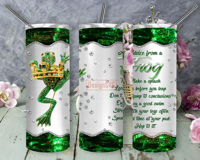 Frog Coffee Tumbler Jewelry Style, Frog Tumbler, Frog Tumbler Wrap, 20oz Frog Tumbler, Skinny Straight Frog Tumbler Wrap, 20 oz Digital Download PNG, Cute Tumbler Wrap Sublimation DesignSVG 