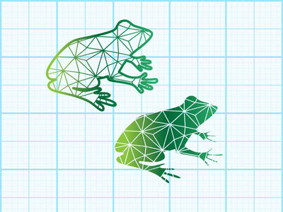Frog Geomatical Print SVG Johan Ru designs 
