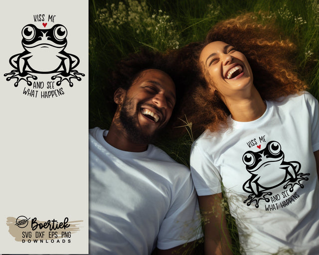 Frog, Kiss me and see what happens, SVG file SVG Boertiek 