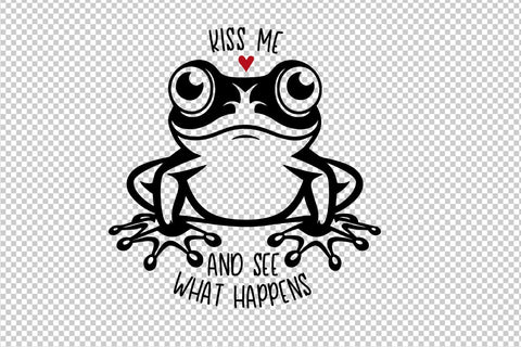Frog, Kiss me and see what happens, SVG file SVG Boertiek 