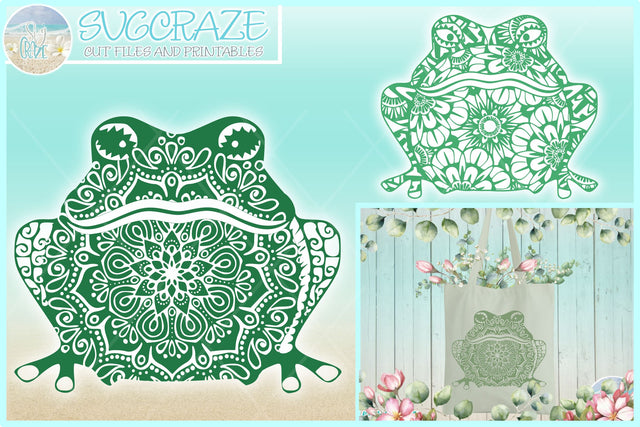 Frog Mandala Zentangle Bundle SVG | Frog SVG SVG Harbor Grace Designs