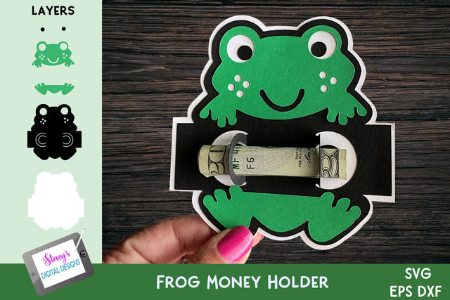 Frog Money Holder | Kids Money Card SVG Paper Cut SVG Stacy's Digital Designs 