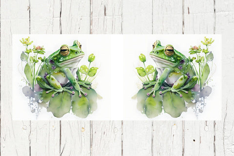 Frog Sublimation. Frog Mug Wrap. Sublimation Olga Terlyanskaya 