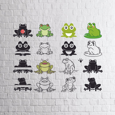 Frog SVG Bundle, Animal SVG Bundle, Cute Frog Svg, Png, Dxf, Eps Cut Files SVG Artstoredigital 